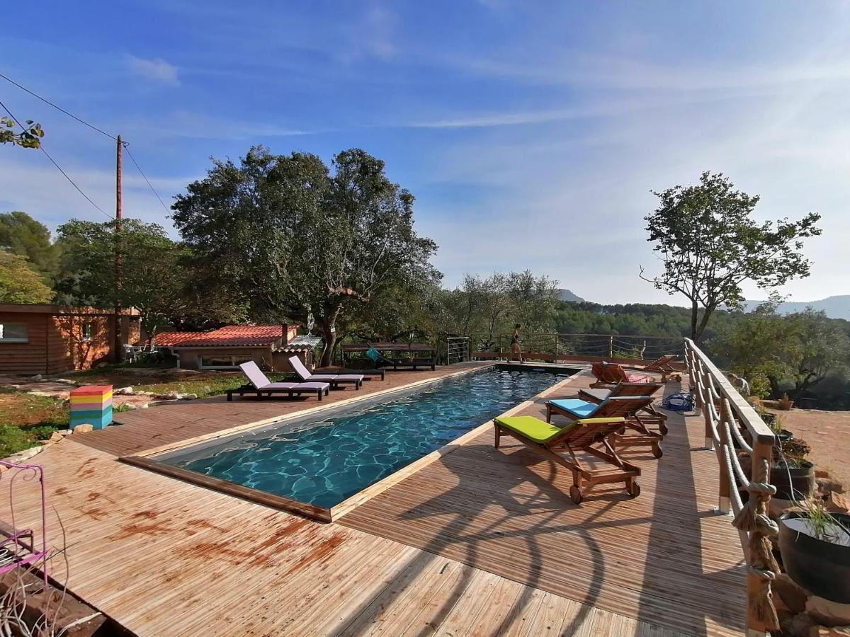 Arche De Noe Atypique, Boheme , Nature, Piscine Chauffee De Paques A Toussaint , Spa , Sauna , Loisirs Le Beausset Zewnętrze zdjęcie